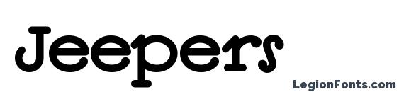 шрифт Jeepers, бесплатный шрифт Jeepers, предварительный просмотр шрифта Jeepers