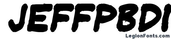 Jeffpbdi font, free Jeffpbdi font, preview Jeffpbdi font