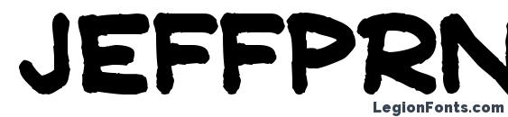 Jeffprnt Font