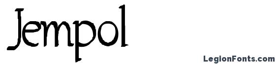 шрифт Jempol, бесплатный шрифт Jempol, предварительный просмотр шрифта Jempol