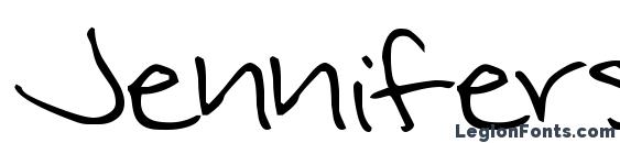 Jennifers hand writing font, free Jennifers hand writing font, preview Jennifers hand writing font