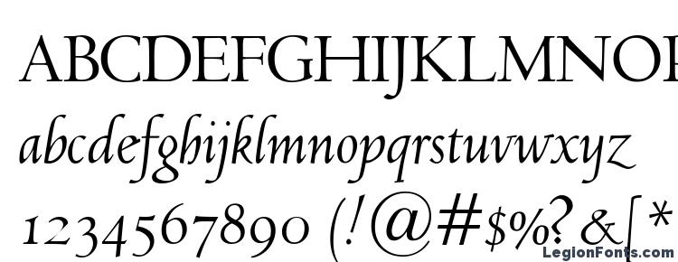 глифы шрифта Jenson Classico Italic, символы шрифта Jenson Classico Italic, символьная карта шрифта Jenson Classico Italic, предварительный просмотр шрифта Jenson Classico Italic, алфавит шрифта Jenson Classico Italic, шрифт Jenson Classico Italic