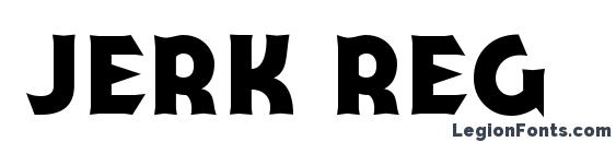 Jerk Reg font, free Jerk Reg font, preview Jerk Reg font