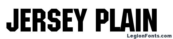 шрифт Jersey plain, бесплатный шрифт Jersey plain, предварительный просмотр шрифта Jersey plain