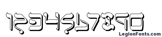 Jerusalem Shadow Font, Number Fonts