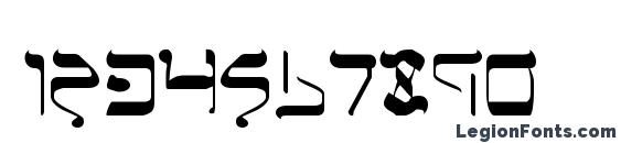 Шрифт Jerusalem, Шрифты для цифр и чисел