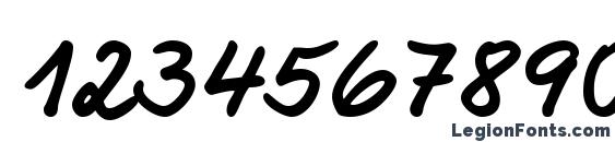 Jesco3 Handwriting Font, Number Fonts