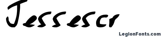 шрифт Jessescr, бесплатный шрифт Jessescr, предварительный просмотр шрифта Jessescr