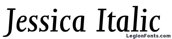 шрифт Jessica Italic, бесплатный шрифт Jessica Italic, предварительный просмотр шрифта Jessica Italic