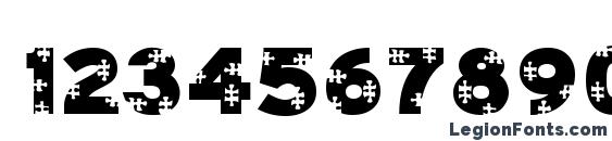 Jigsaw Trouserdrop Font, Number Fonts