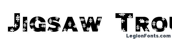шрифт Jigsaw Trouserdrop, бесплатный шрифт Jigsaw Trouserdrop, предварительный просмотр шрифта Jigsaw Trouserdrop