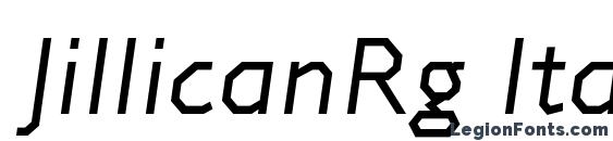 шрифт JillicanRg Italic, бесплатный шрифт JillicanRg Italic, предварительный просмотр шрифта JillicanRg Italic