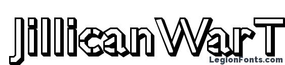 JillicanWarThreeD Regular font, free JillicanWarThreeD Regular font, preview JillicanWarThreeD Regular font