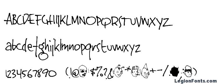 glyphs JinkyA font, сharacters JinkyA font, symbols JinkyA font, character map JinkyA font, preview JinkyA font, abc JinkyA font, JinkyA font