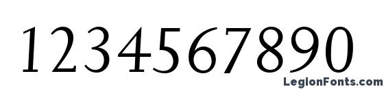 Joanna MT Italic Font, Number Fonts