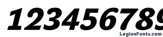 JohnSans Black Pro Italic Font, Number Fonts