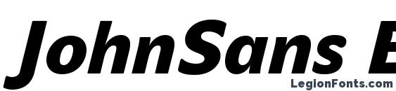 шрифт JohnSans Black Pro Italic, бесплатный шрифт JohnSans Black Pro Italic, предварительный просмотр шрифта JohnSans Black Pro Italic