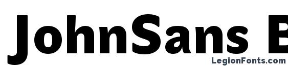 JohnSans Black Pro font, free JohnSans Black Pro font, preview JohnSans Black Pro font