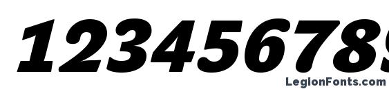 JohnSans Heavy Pro Bold Italic Font, Number Fonts