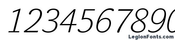 JohnSans White Pro Italic Font, Number Fonts