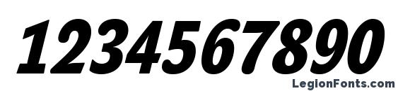 JohnSansCond Black Pro Italic Font, Number Fonts