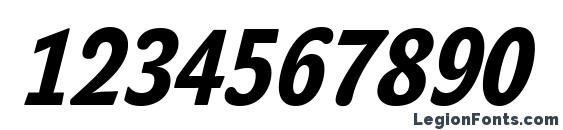 JohnSansCond Heavy Pro Italic Font, Number Fonts