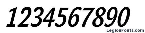 JohnSansCond Lite Pro Bold Italic Font, Number Fonts