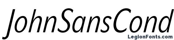 JohnSansCond Lite Pro Italic Font