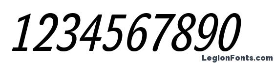 JohnSansCond Text Pro Italic Font, Number Fonts