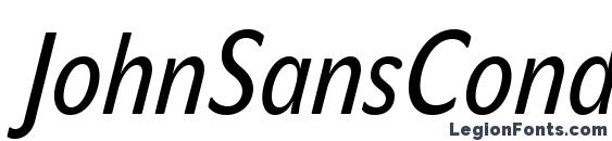 JohnSansCond White Pro Bold Italic Font