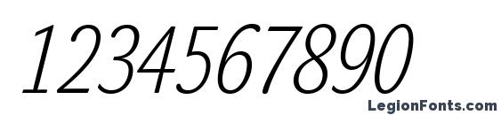 JohnSansCond White Pro Italic Font, Number Fonts