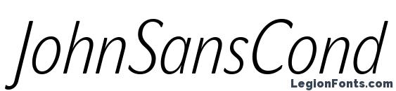 JohnSansCond White Pro Italic Font