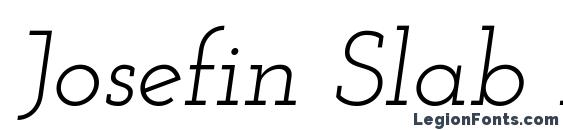 Шрифт Josefin Slab Italic