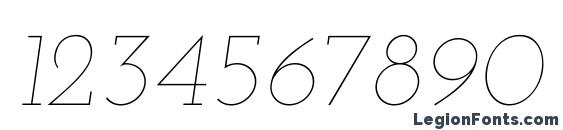 Josefin Slab Thin Italic Font, Number Fonts