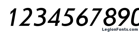 JournalSansC Italic Font, Number Fonts