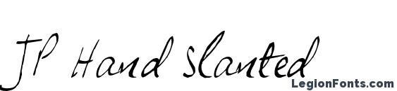 JP Hand Slanted font, free JP Hand Slanted font, preview JP Hand Slanted font