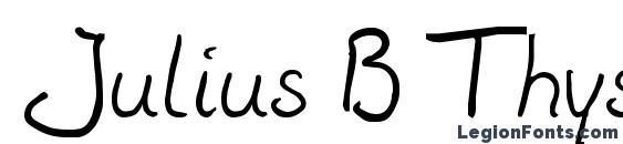 Шрифт Julius B Thyssen, Шрифты для надписей