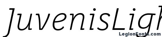 JuvenisLight Italic Font