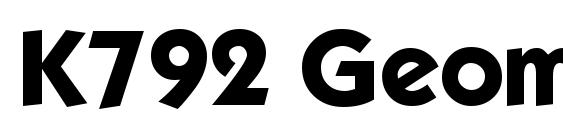 K792 Geometrical Bold Font