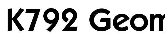 K792 Geometrical Demi Regular Font