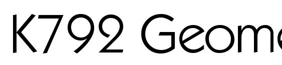 K792 Geometrical Regular Font