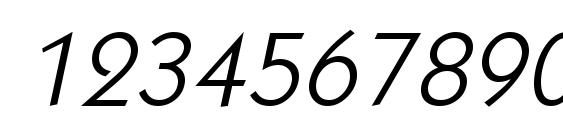 KabobLight Italic Font, Number Fonts