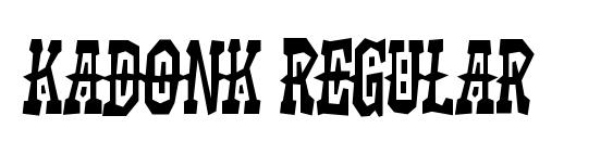 Kadonk Regular font, free Kadonk Regular font, preview Kadonk Regular font