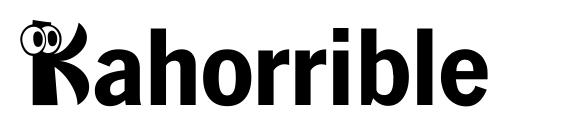 шрифт Kahorrible, бесплатный шрифт Kahorrible, предварительный просмотр шрифта Kahorrible