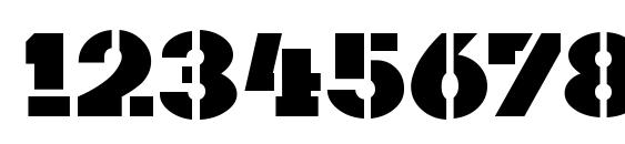 Kaine Stencil Font, Number Fonts