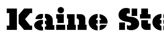 шрифт Kaine Stencil, бесплатный шрифт Kaine Stencil, предварительный просмотр шрифта Kaine Stencil
