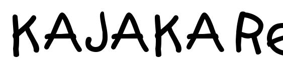 KAJAKA Regular font, free KAJAKA Regular font, preview KAJAKA Regular font
