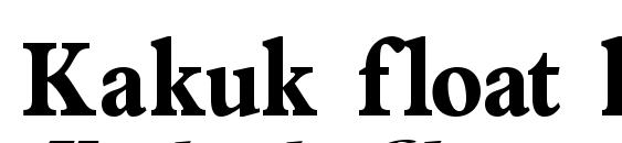 Kakuk float heavy font, free Kakuk float heavy font, preview Kakuk float heavy font