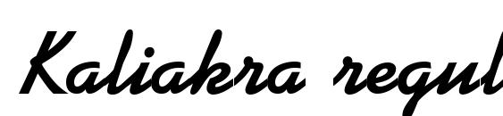 Kaliakra regular Font, Free Fonts