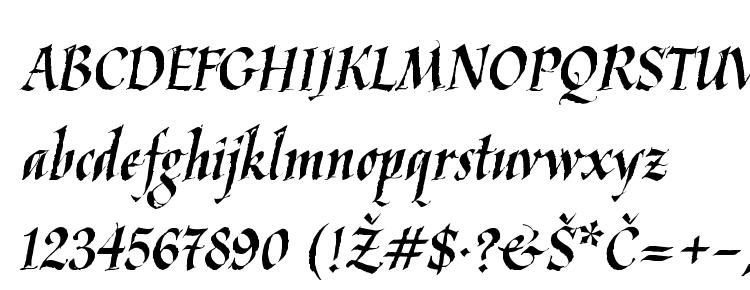 glyphs KaligrafLatin font, сharacters KaligrafLatin font, symbols KaligrafLatin font, character map KaligrafLatin font, preview KaligrafLatin font, abc KaligrafLatin font, KaligrafLatin font